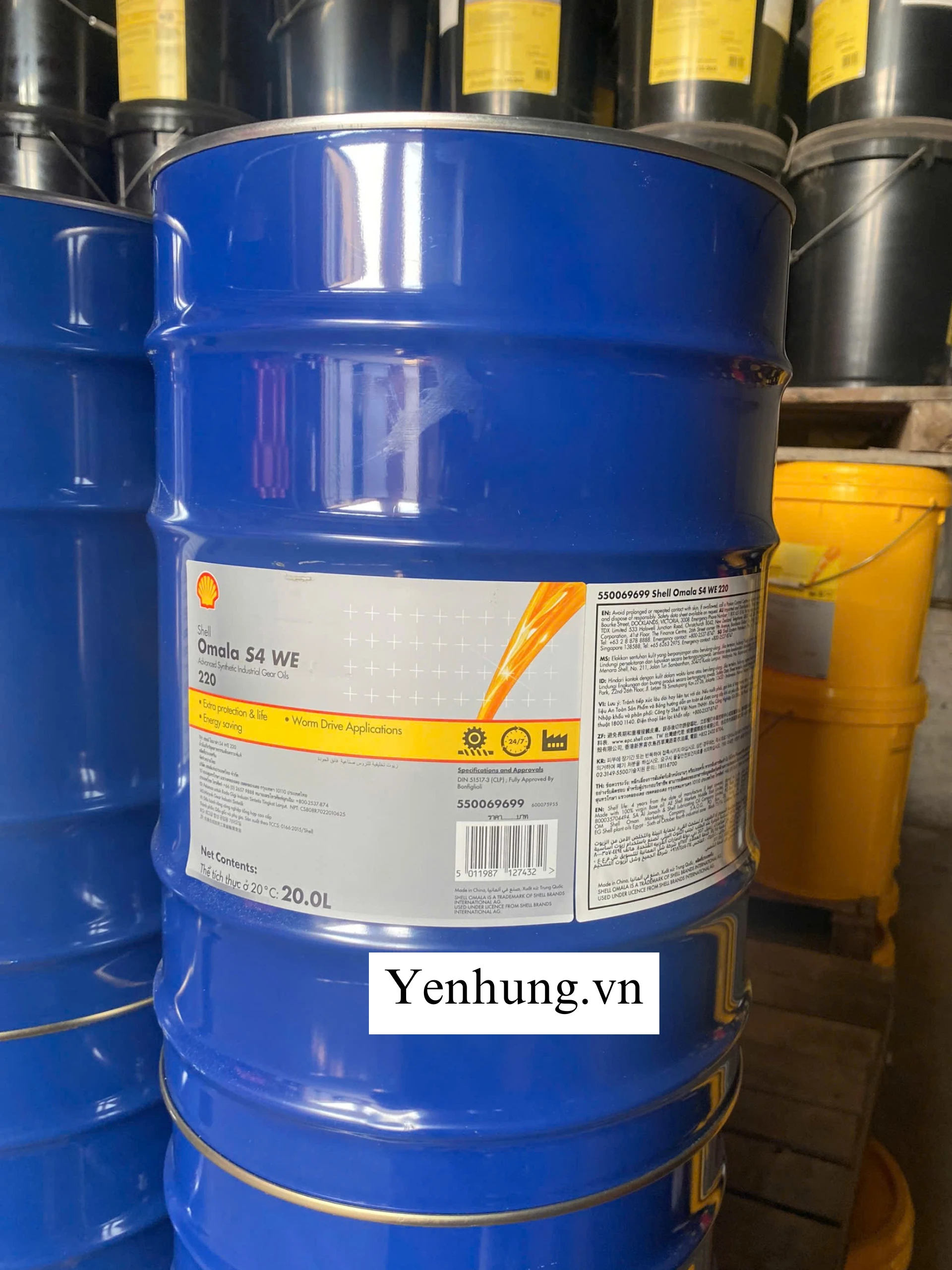 Thay đổi xuất xứ và bao bì dầu bánh răng Shell Omala S4 WE 220